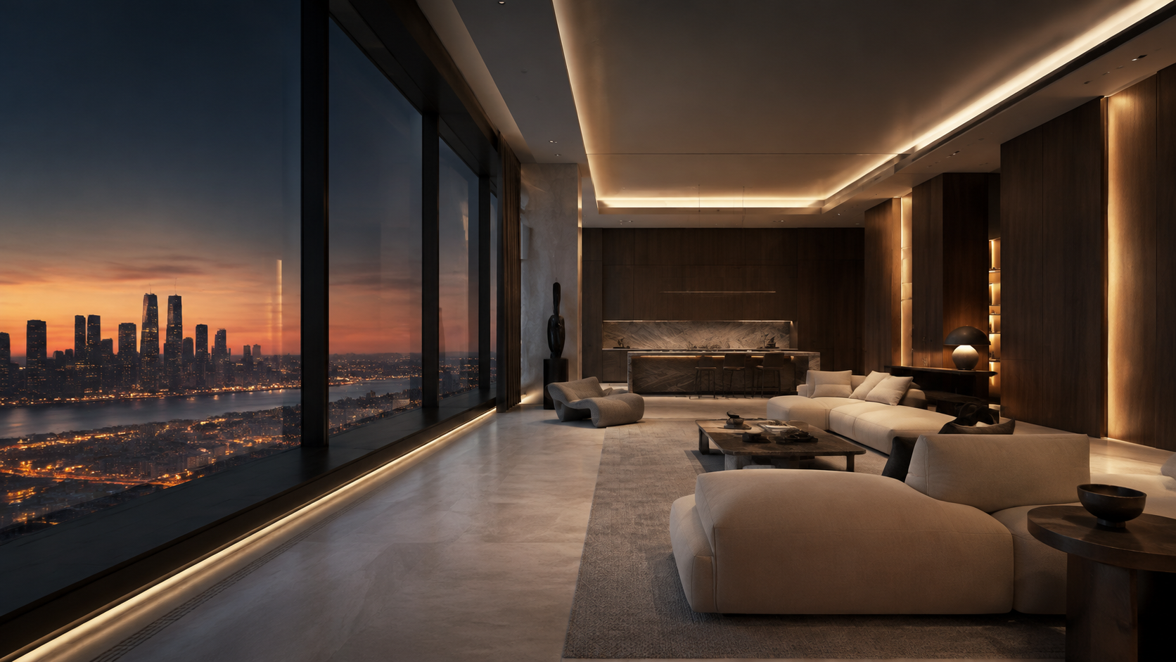 Dubai luxury property at dusk