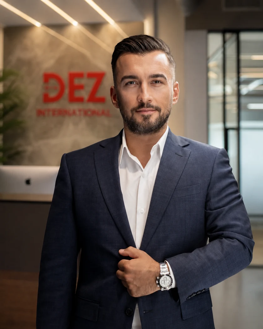 Deniz Zeybek, founder of DEZ International